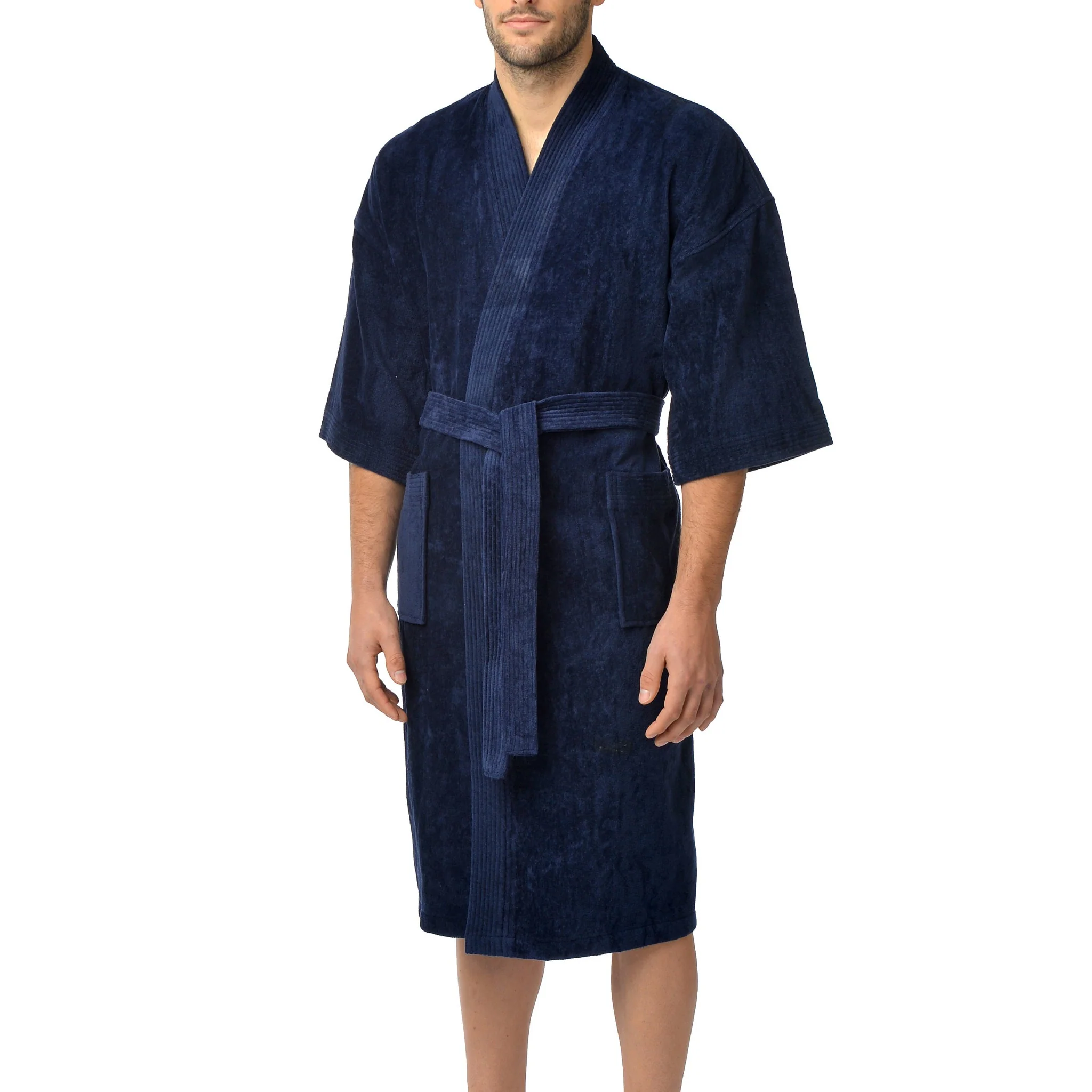 Big and Tall Basic Terry Velour Kimono - Image 5