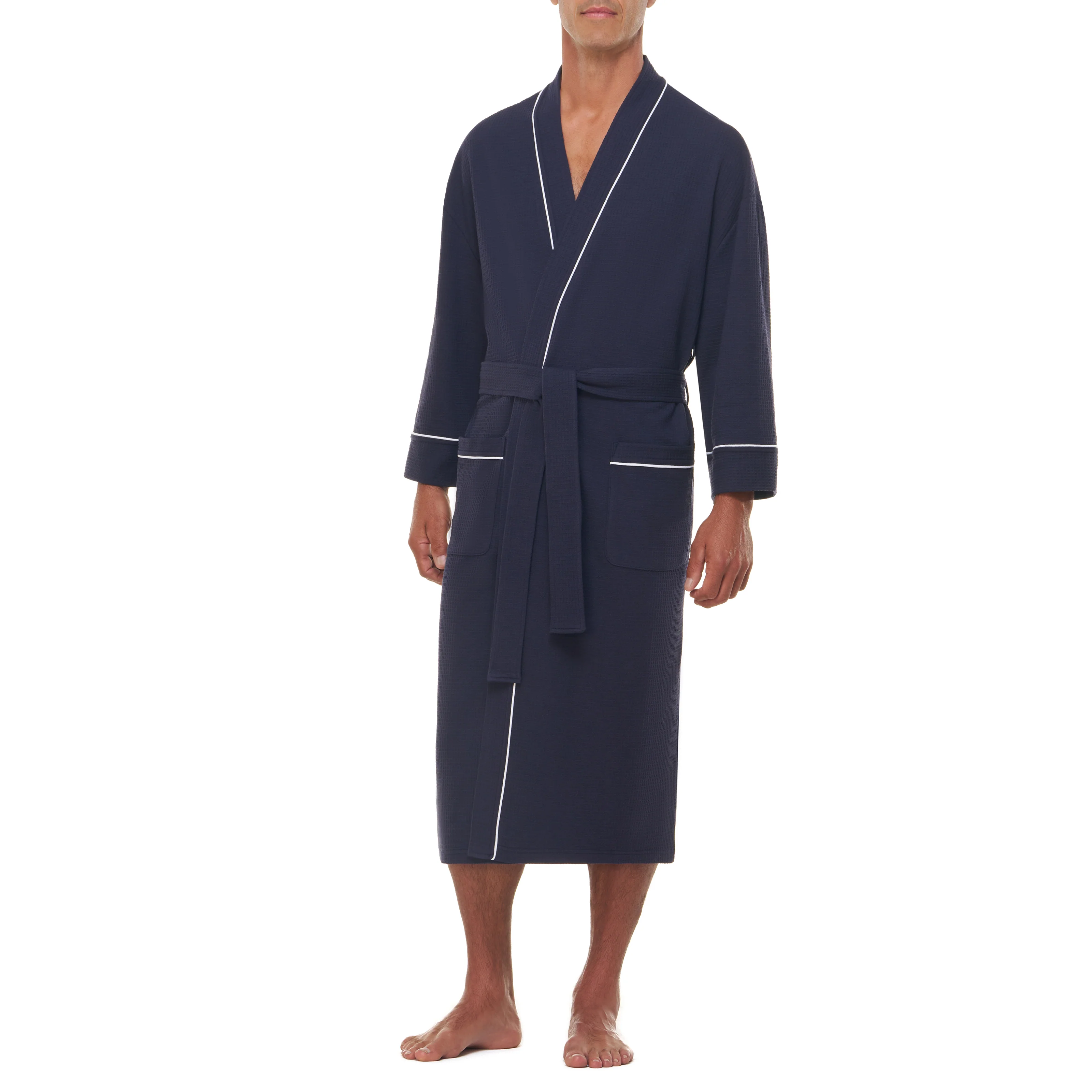 Big and Tall Knit Waffle Kimono - Image 14