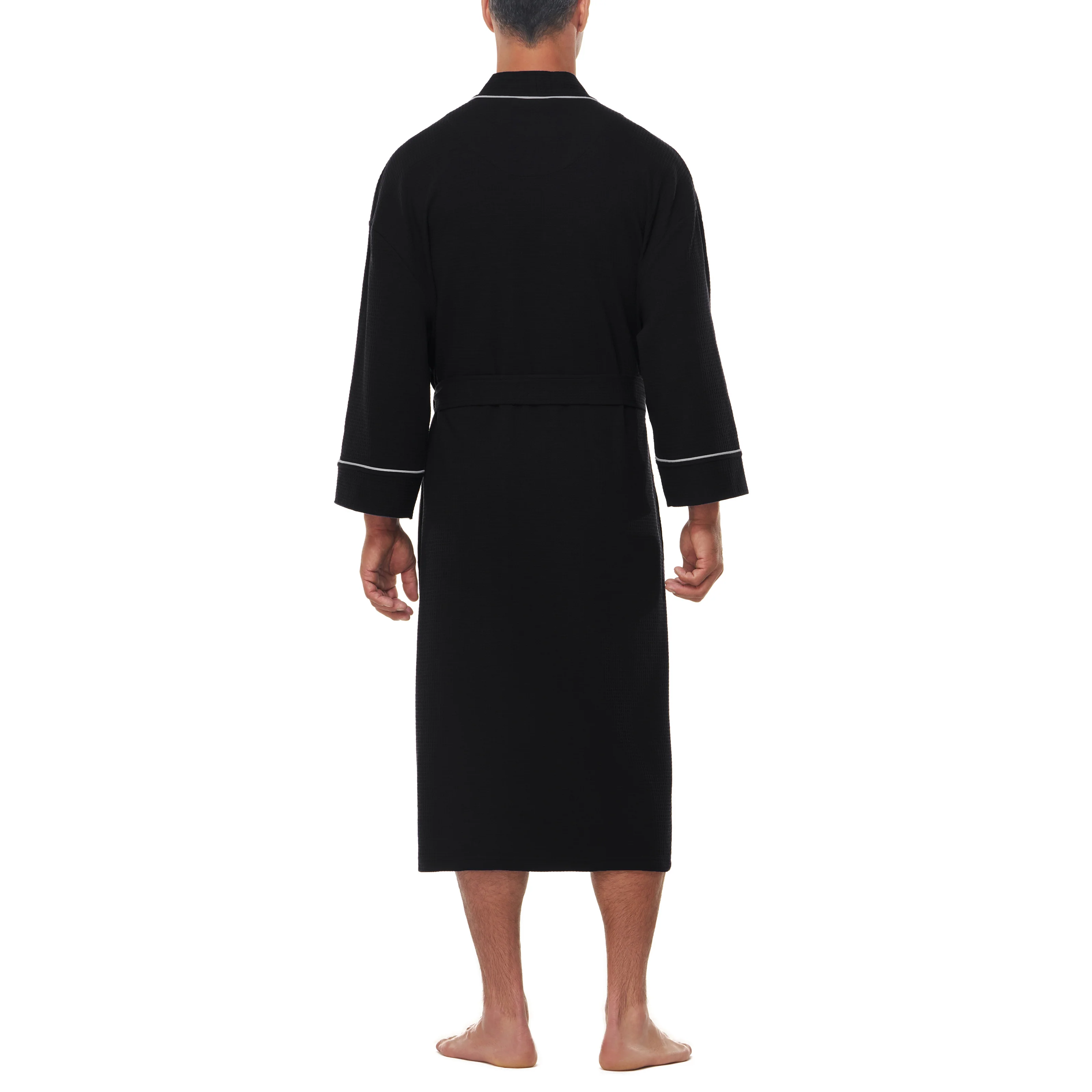 Big and Tall Knit Waffle Kimono - Image 3