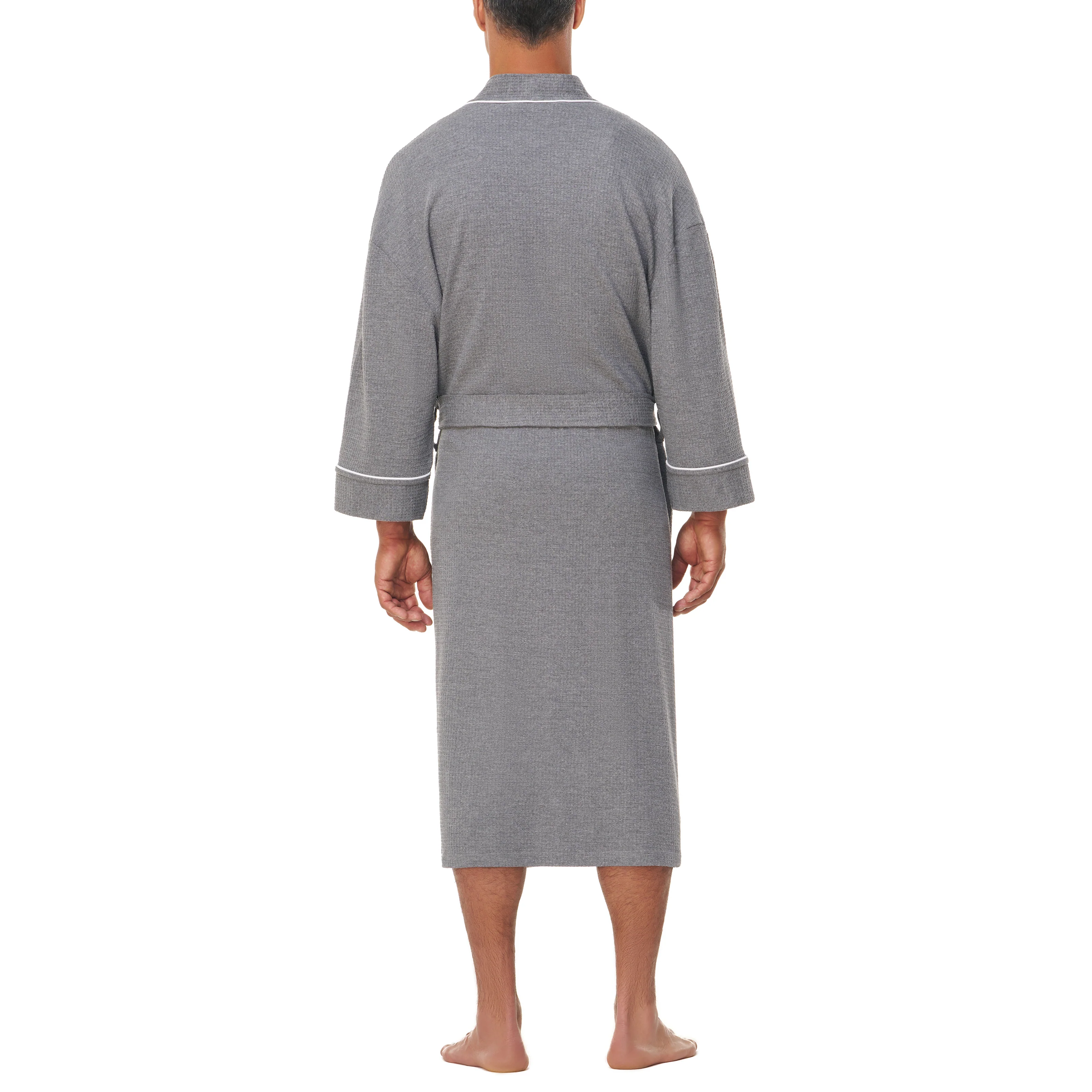 Big and Tall Knit Waffle Kimono - Image 7