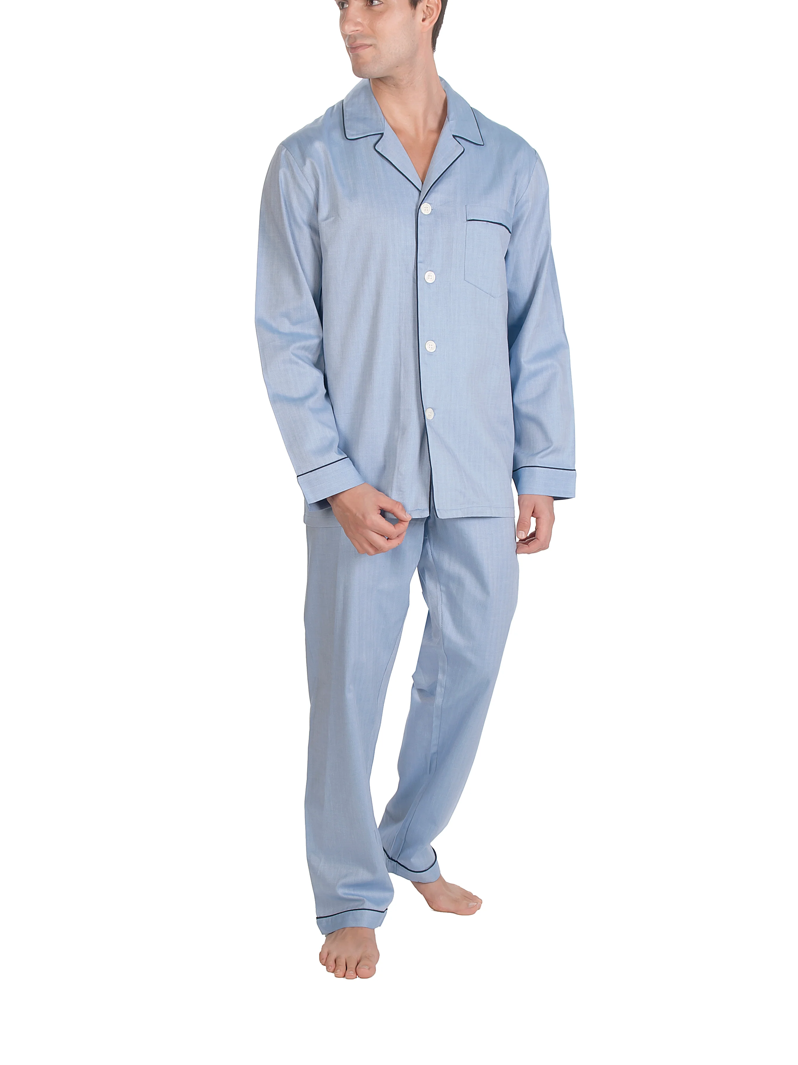 Herringbone Cotton Long Sleeve Better Pajama - Image 9