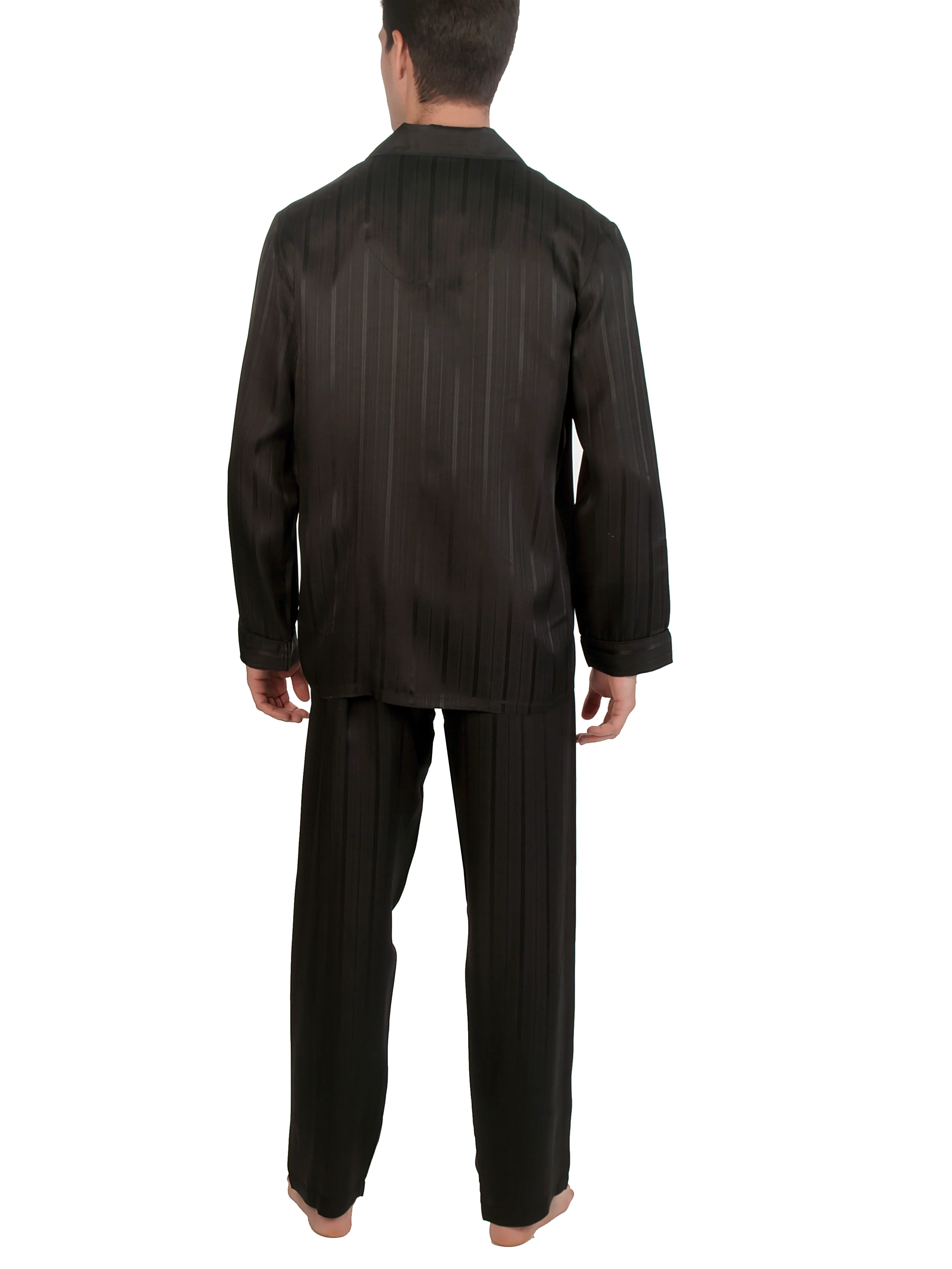 Herringbone Stripe Silk Pajama - Image 6