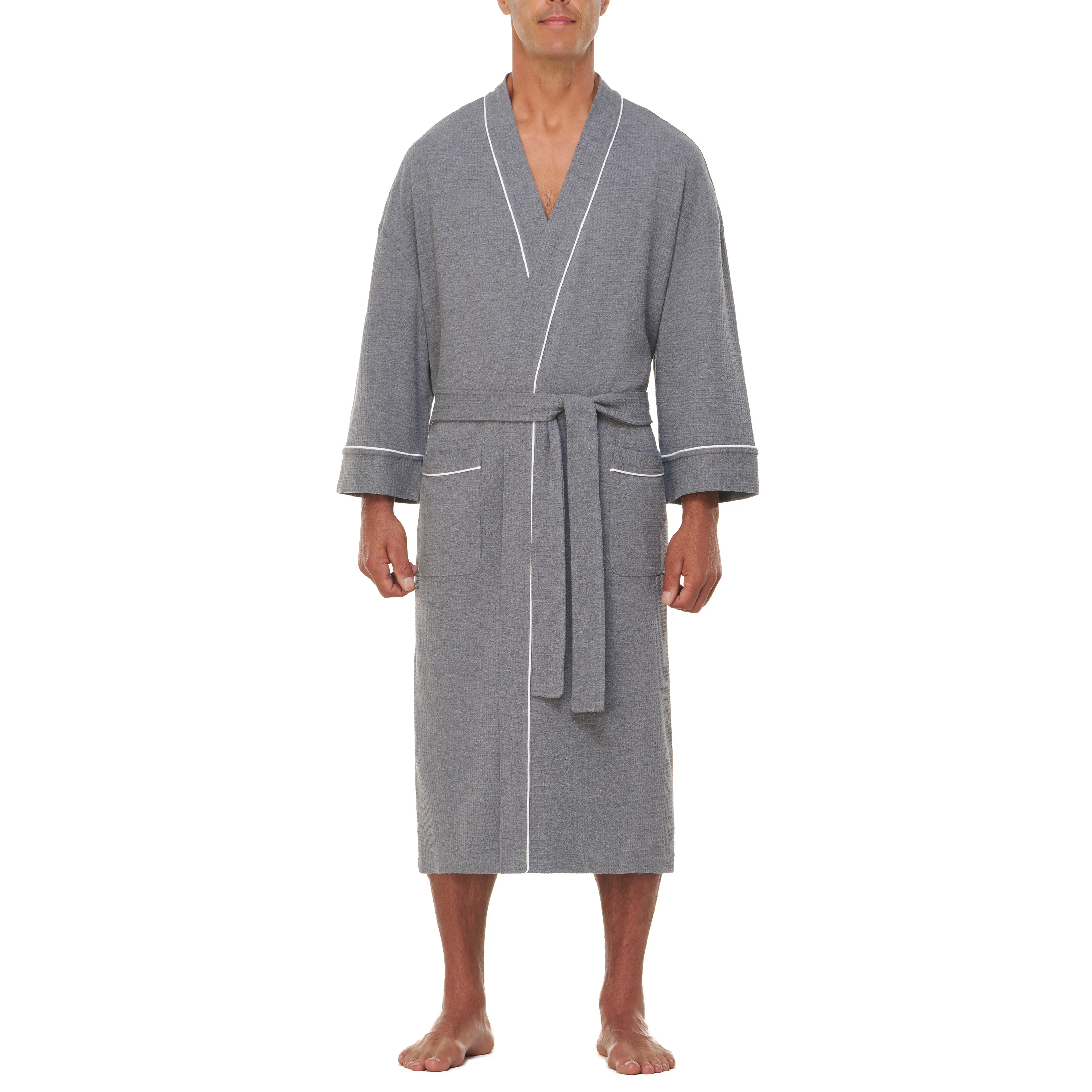 Knit Waffle Kimono Robe - Image 7