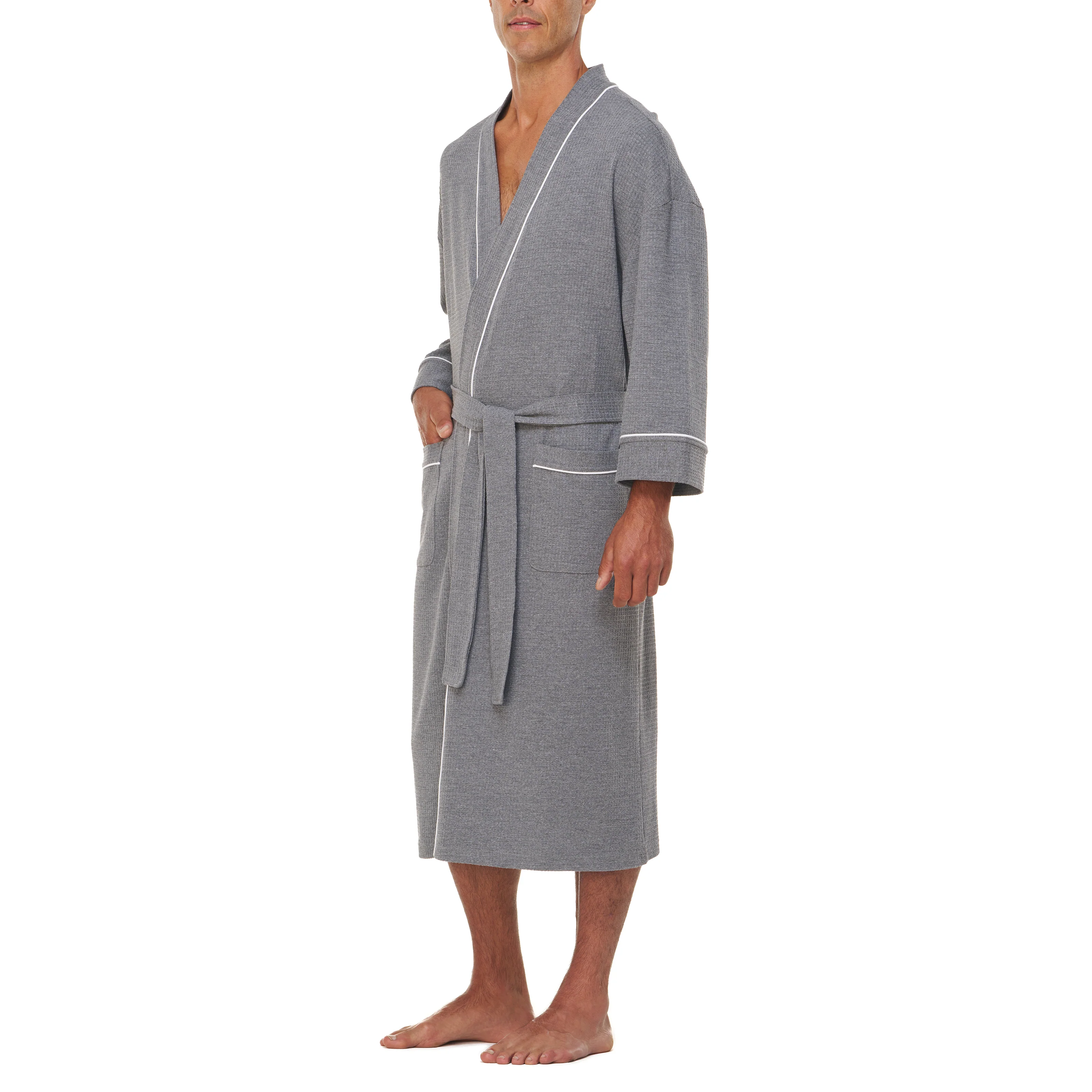 Knit Waffle Kimono Robe - Image 9